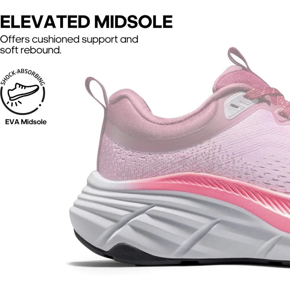 Nortiv 8 Women's Pink 1 Walking Shoes Cushioned Non-Slip Breathable Sneakers